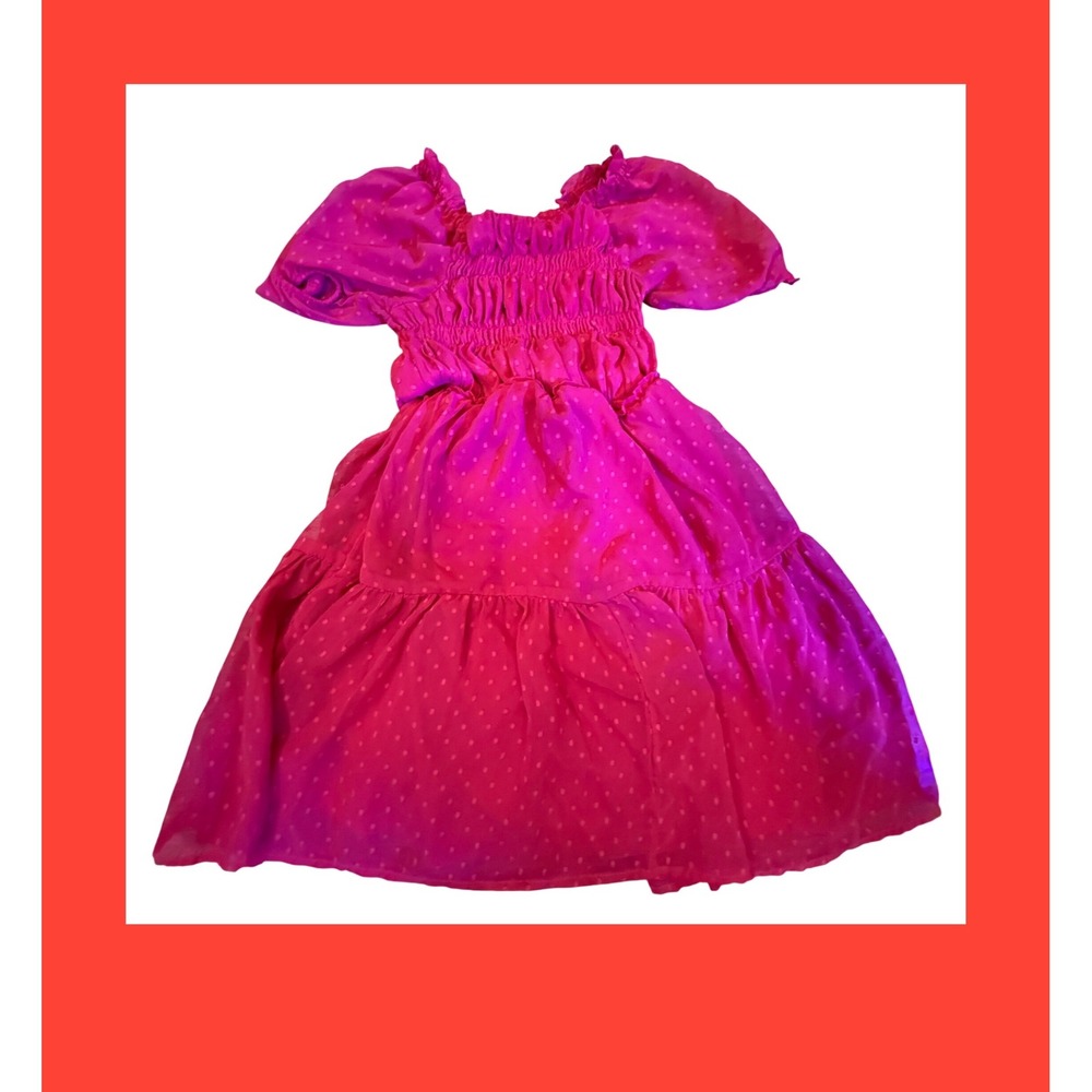 Thereabouts Bright Pink Swiss Dot Dress 💖✨